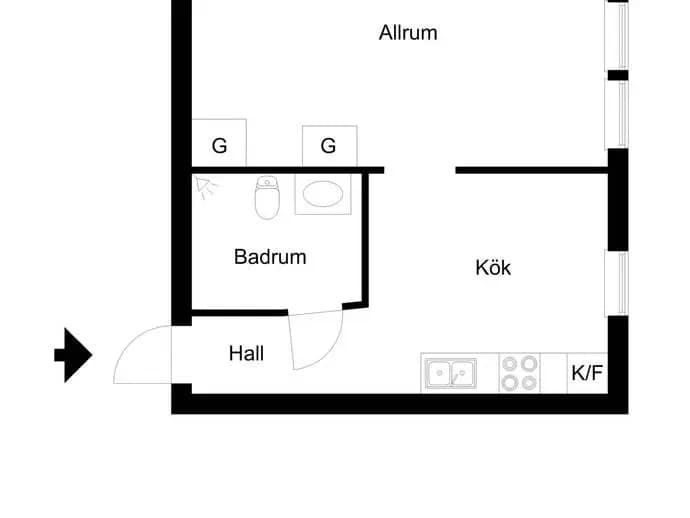 Floor plan for Borgvägen 21
