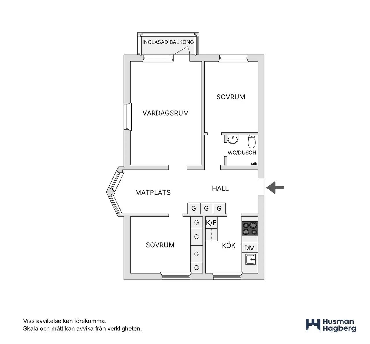 Planritning för Stenmarksvägen 1A