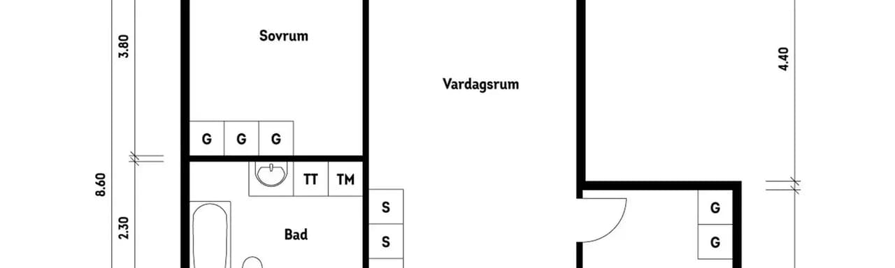 Floor plan for Bandtraktorgatan 6