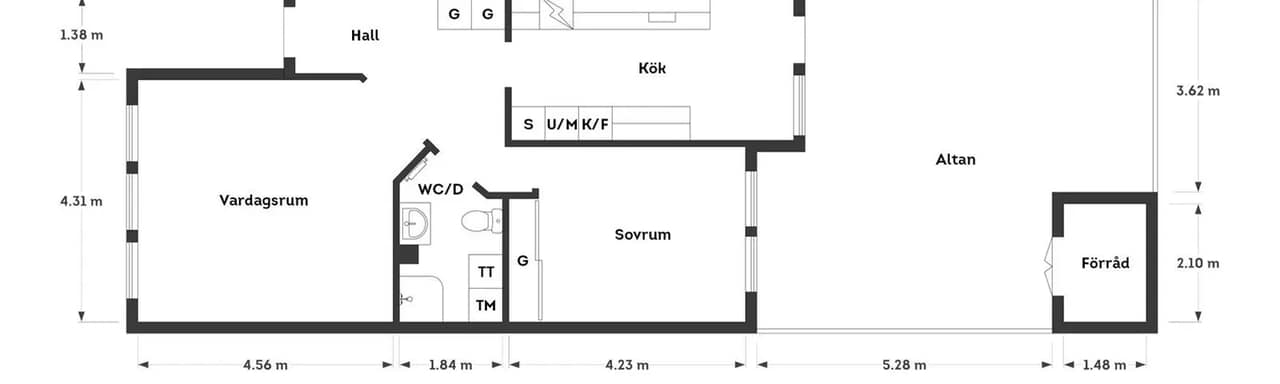 Floor plan for Ingebäckslyckan 2