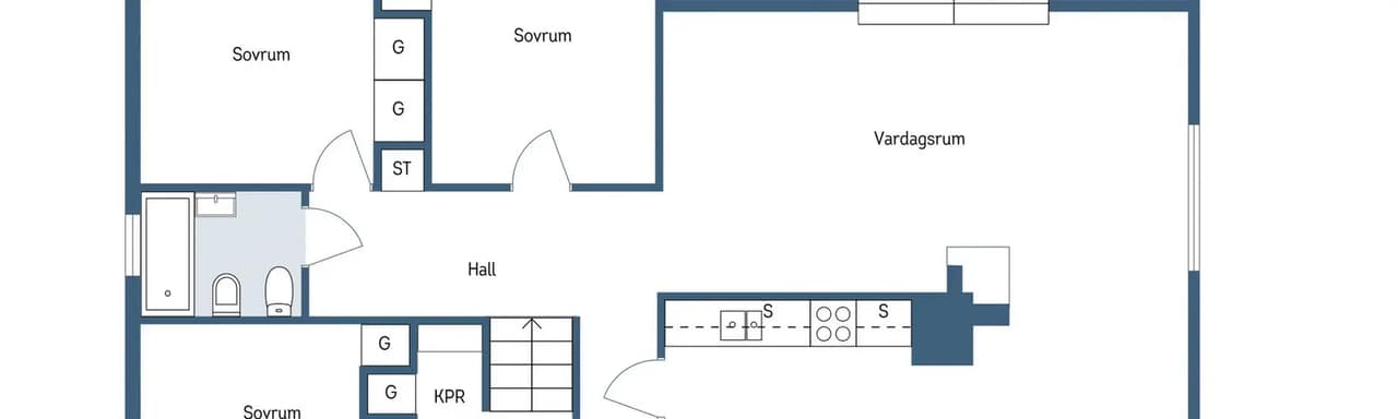 Floor plan for Trumpetarevägen 8