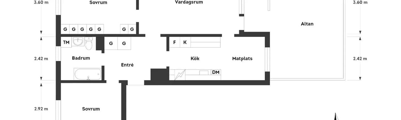 Floor plan for Lillekärr norra 100