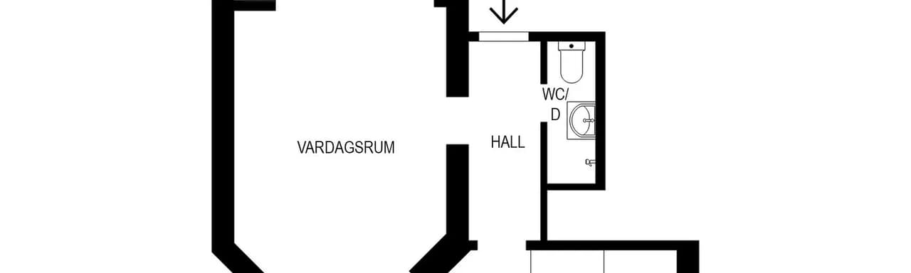 Planritning för Tottvägen 4B