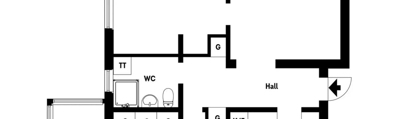 Floor plan for Skolgatan 35C