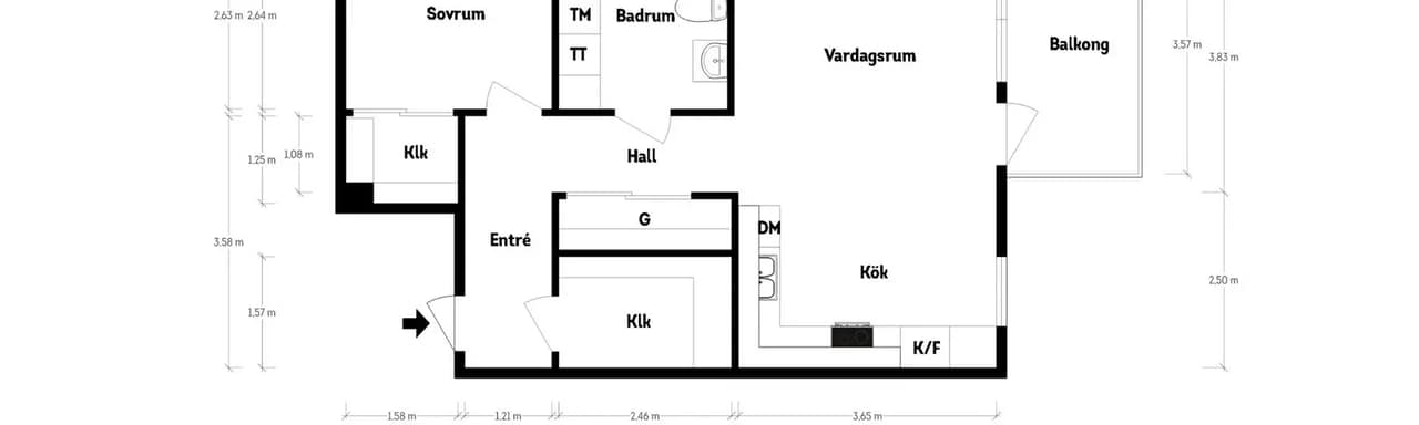Planritning för Grafiska vägen 4A