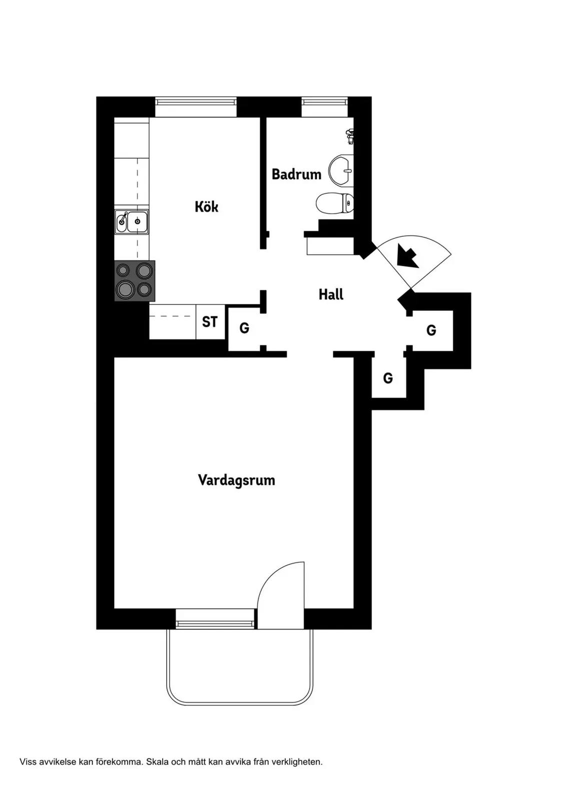 Floor plan for Bergmästarevägen 11B