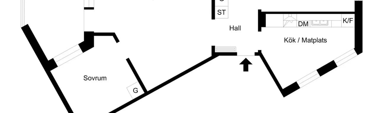 Floor plan for Ryttaregatan 1C