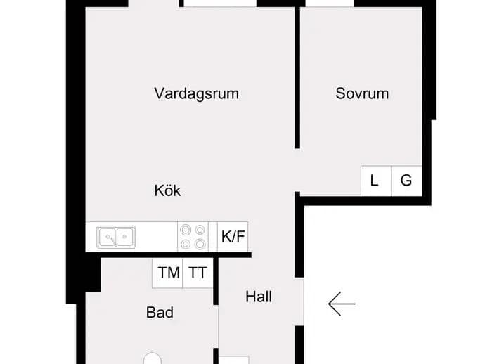 Floor plan for Gripengatan 9