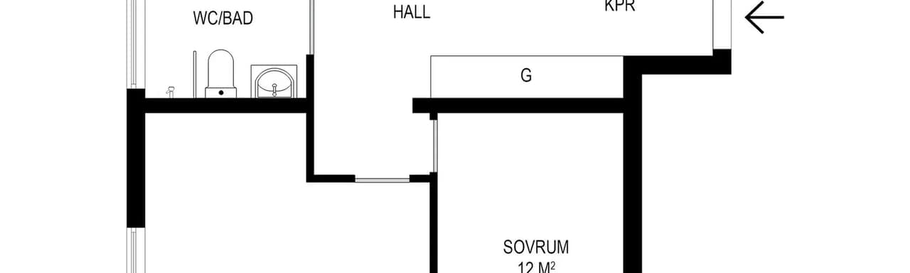 Planritning för Artillerivägen 1A