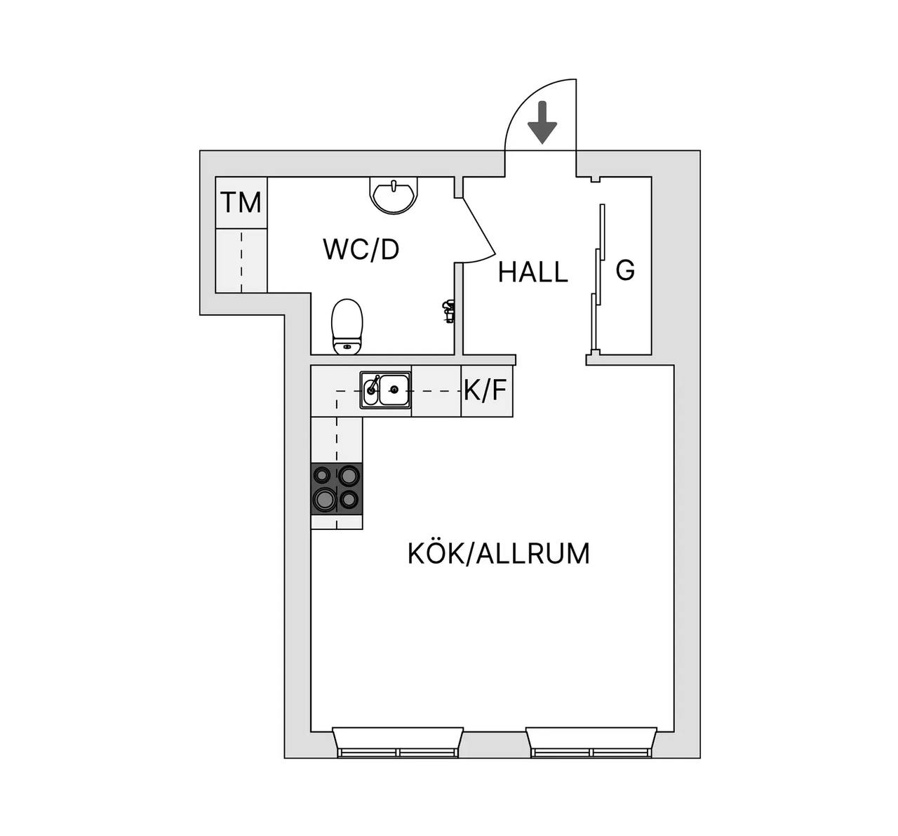 Floor plan for Rådhusgatan 28C