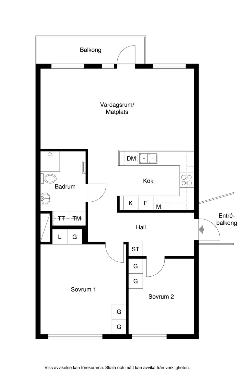 Floor plan for Dagvattengatan 8C