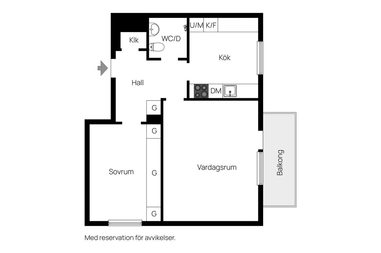 Floor plan for Hertig Knutsgatan 37A