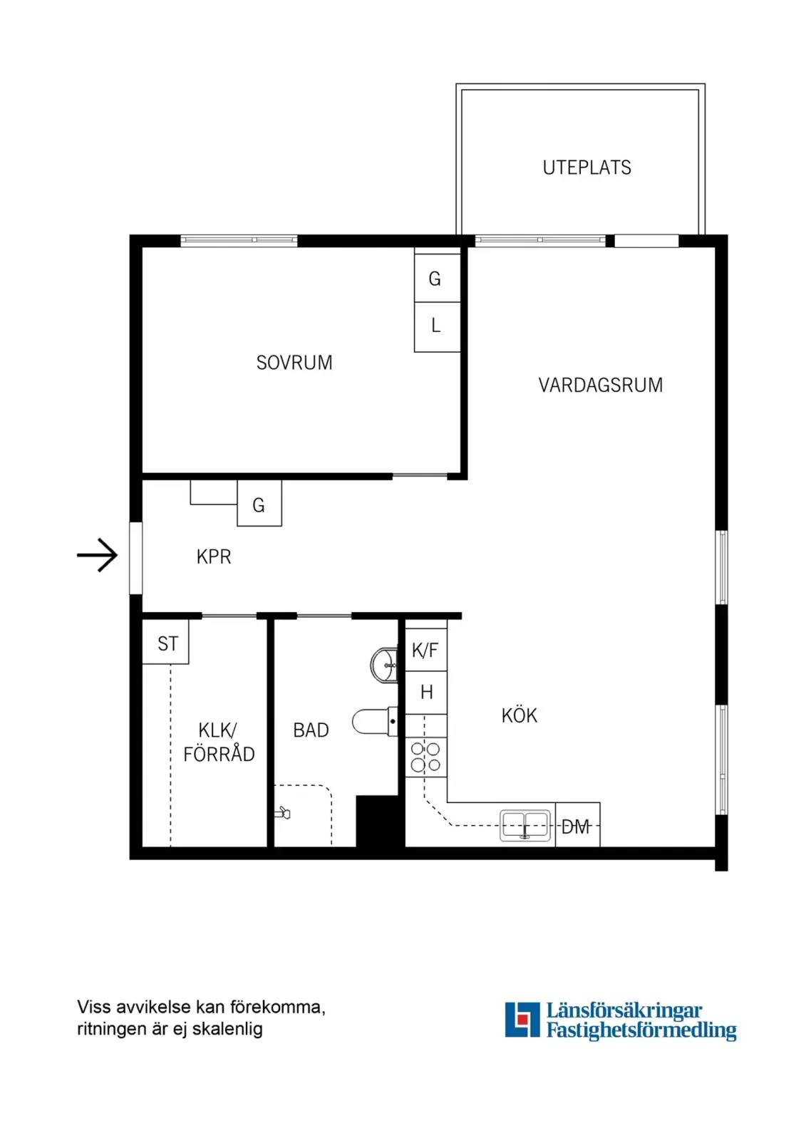Floor plan for Fruängstorget 15