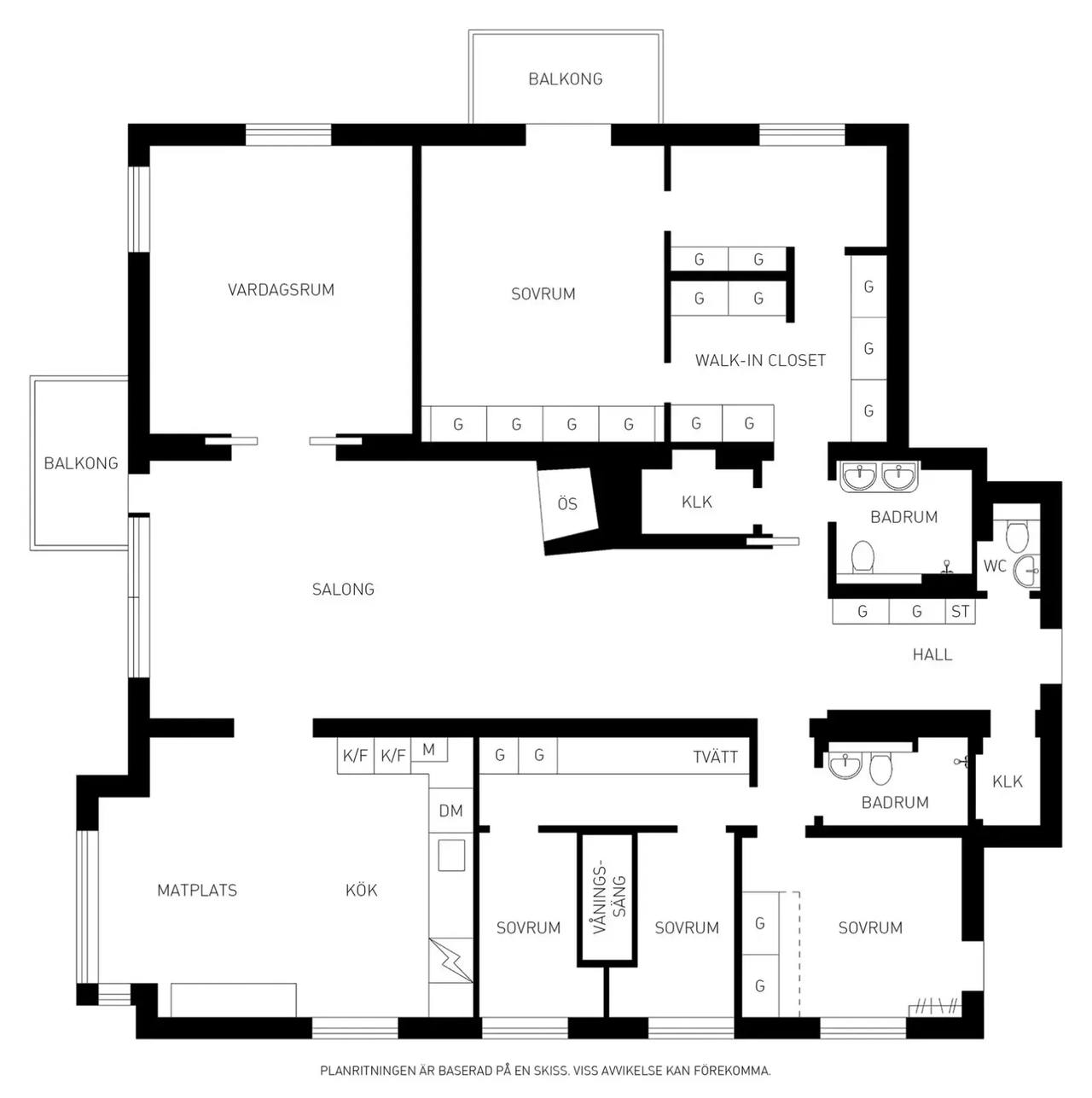 Floor plan for Villagatan 9-11
