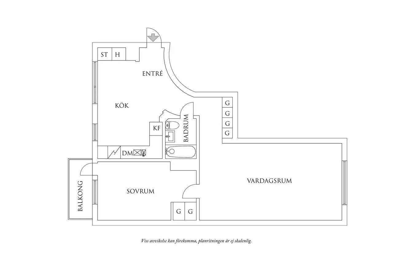 Floor plan for Spaldingsgatan 1
