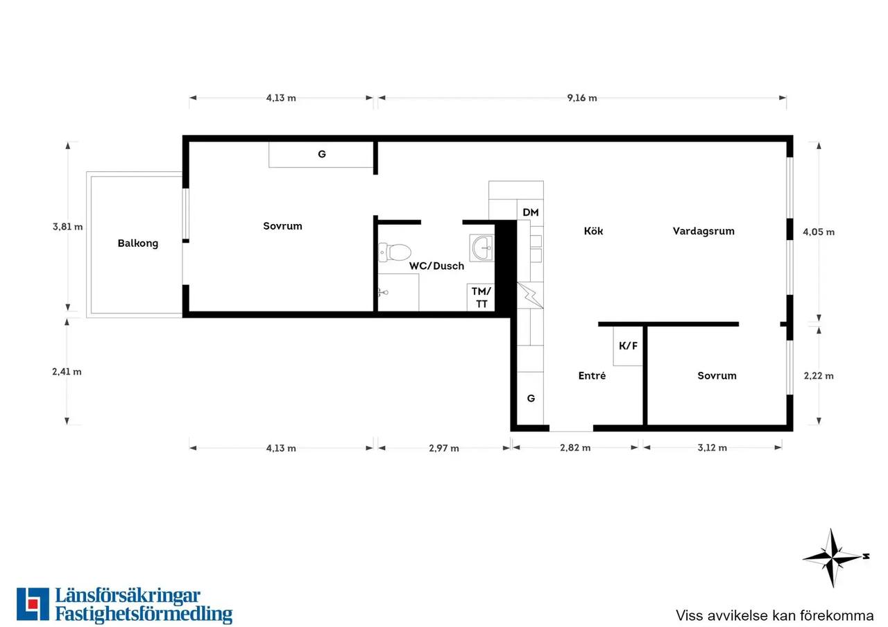 Floor plan for Lantmannagatan 9