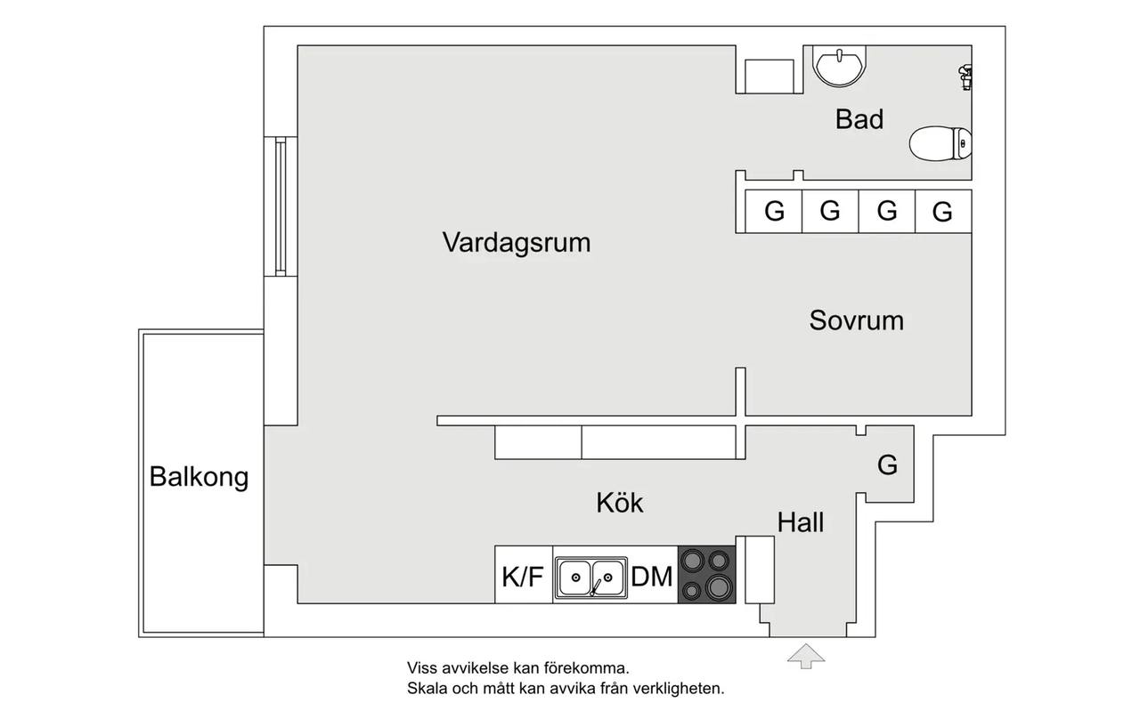 Floor plan for Wollmar Yxkullsgatan 52 A, 3tr