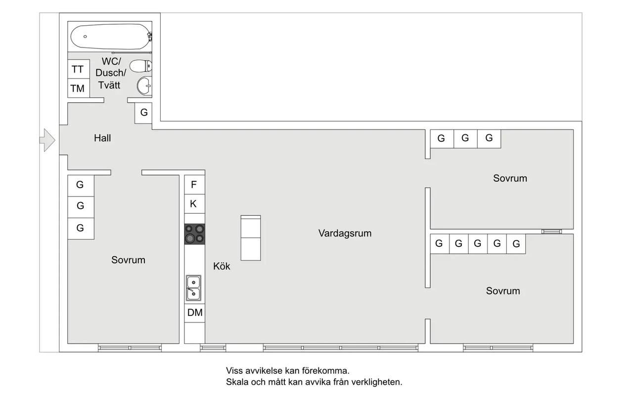 Floor plan for Lumagatan 21
