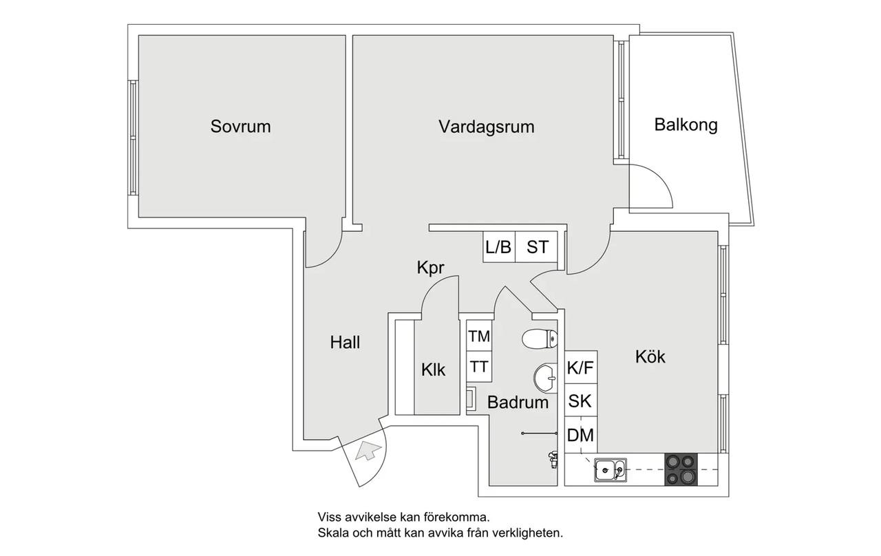 Floor plan for Vallavägen 195