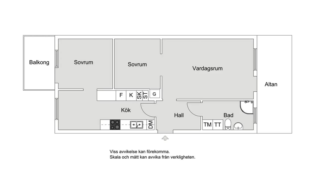 Floor plan for Huggarvägen 16