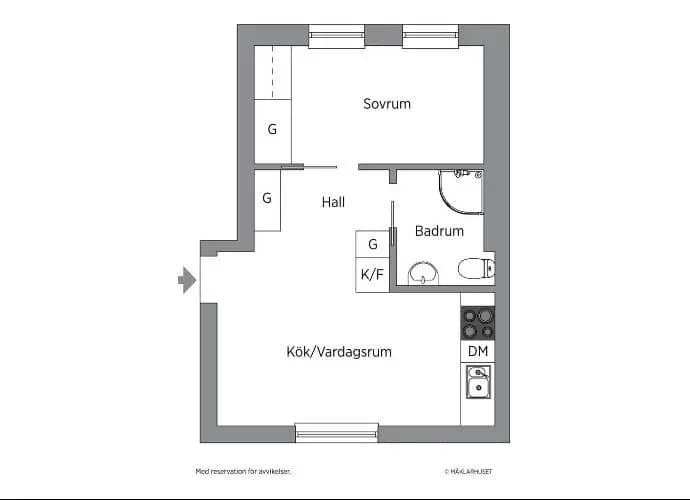 Planritning för Sareksvägen 14