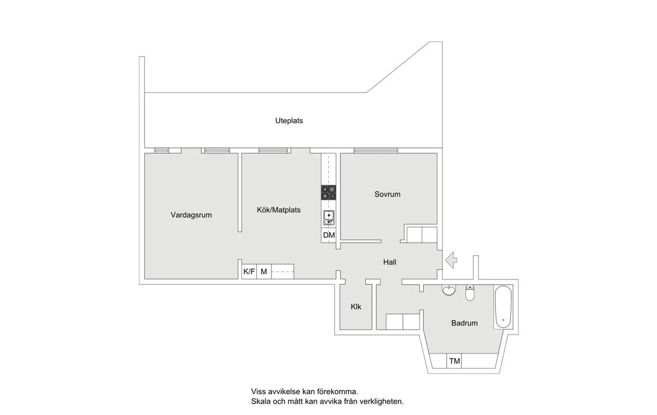 Planritning för Stamgatan 66E