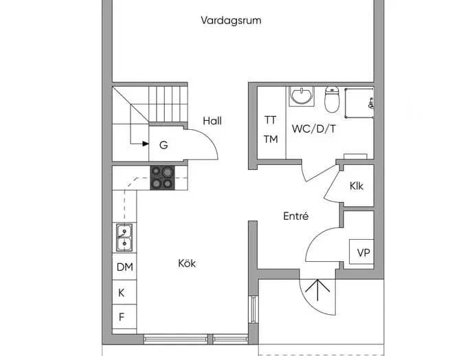 Floor plan for Riavägen 12