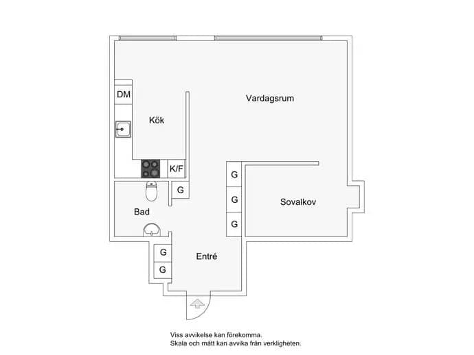 Floor plan for Slipgatan 12