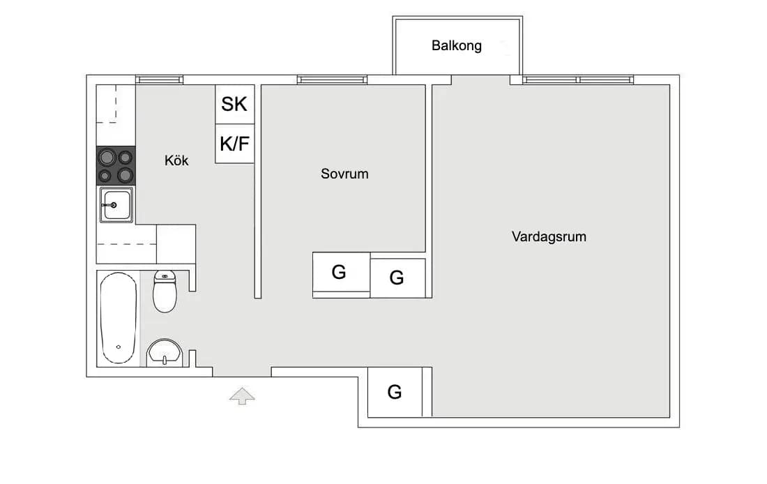 Planritning för Skärmarbrinksvägen 3