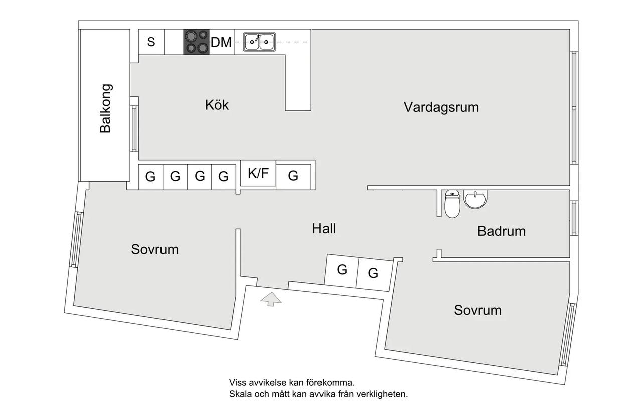 Floor plan for Orrfjärdsgränd 34