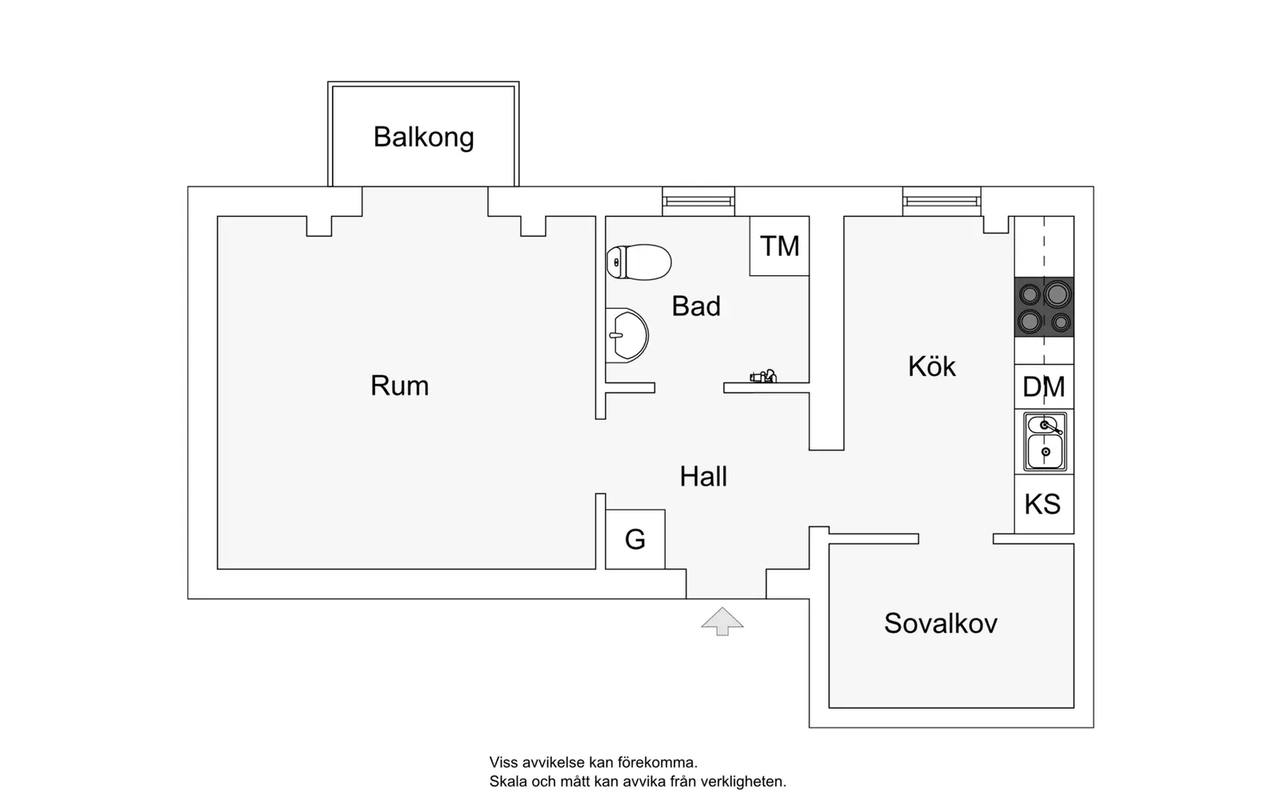 Floor plan for Brevvägen 1
