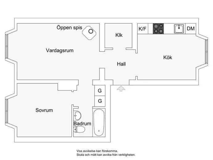Planritning för Slåttervägen 3