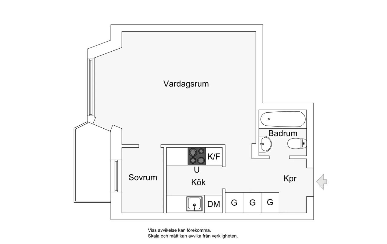 Planritning för Gullmarsvägen 8