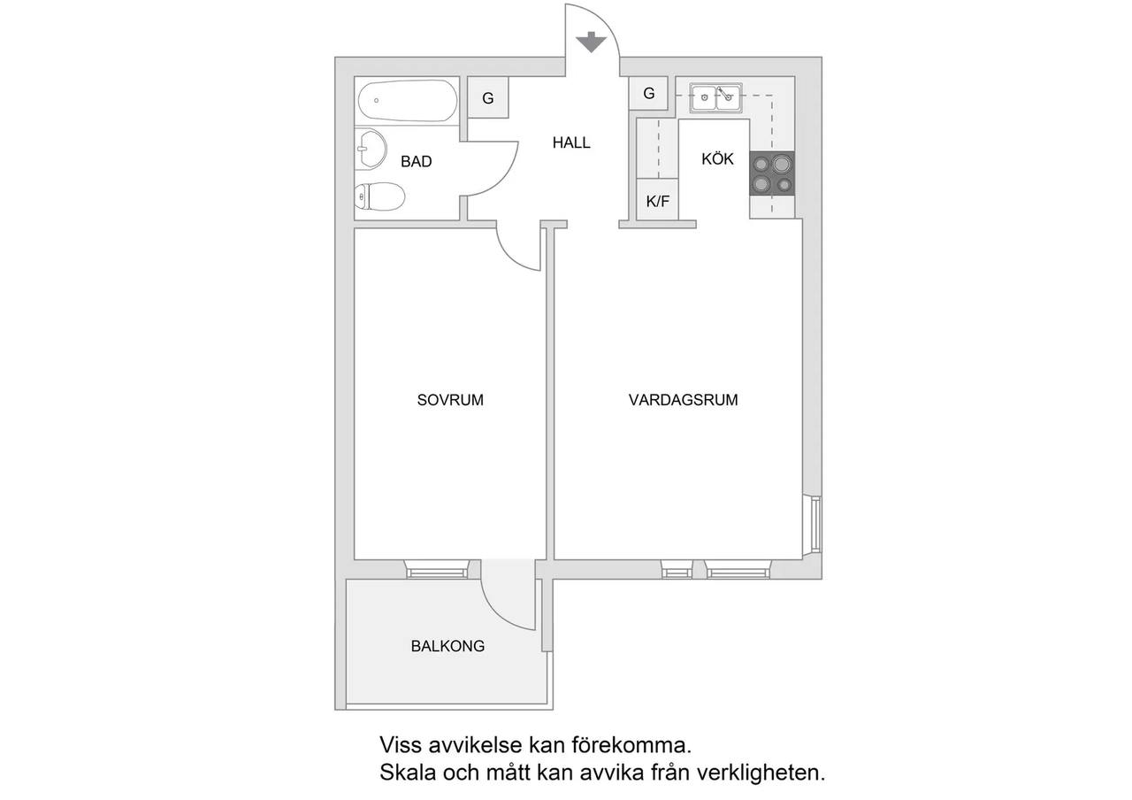 Planritning för Sibeliusgången 46, 7 Tr