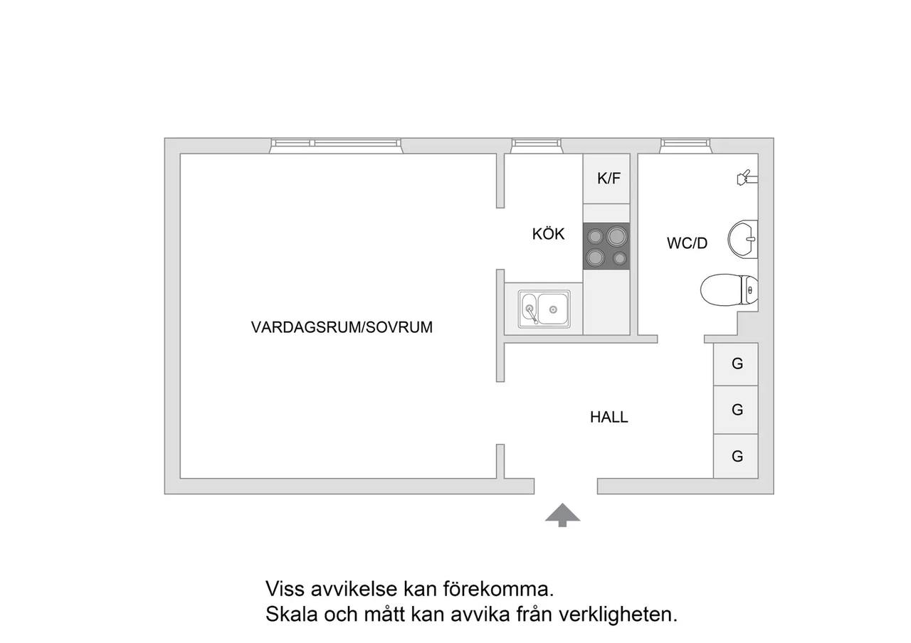 Planritning för Abiskovägen 18
