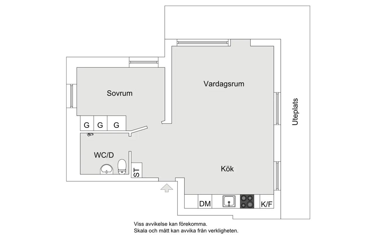 Floor plan for Karlsborgsvägen 15
