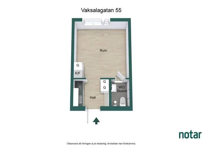 Floor plan for Vaksalagatan 55