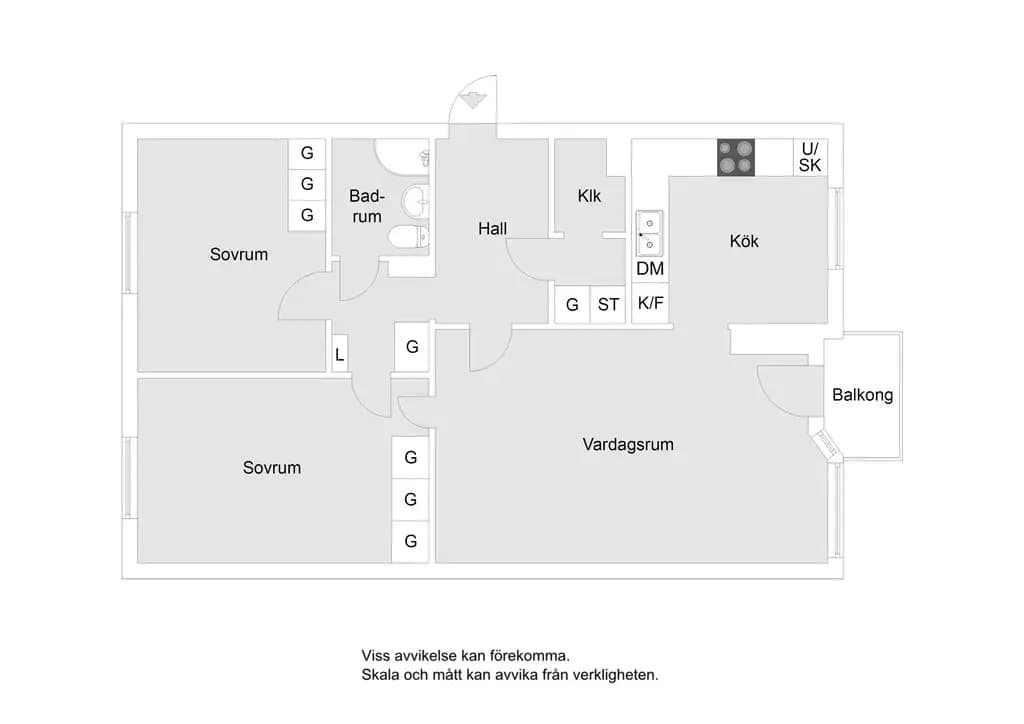 Floor plan for Torsbygatan 36 vån 7/7