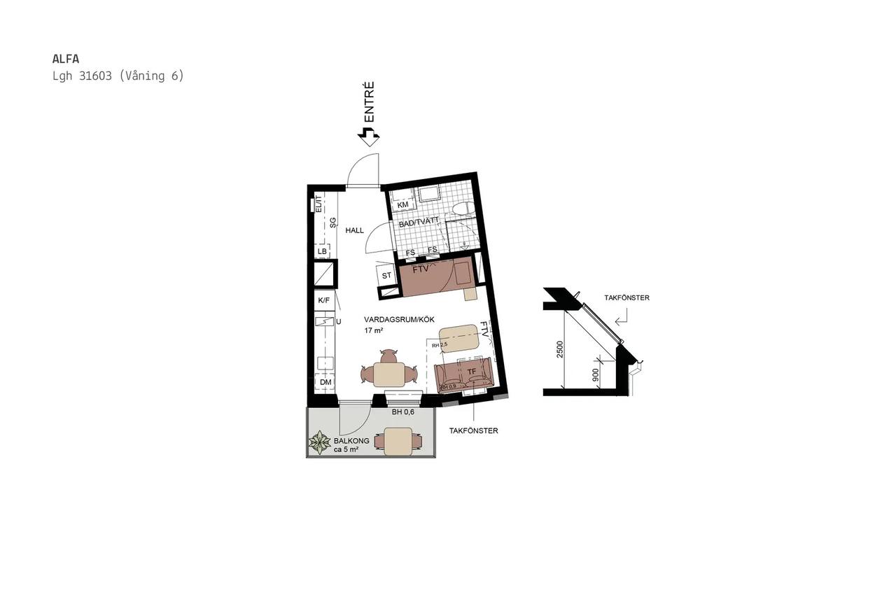 Floor plan for Sköndalsvägen 105A