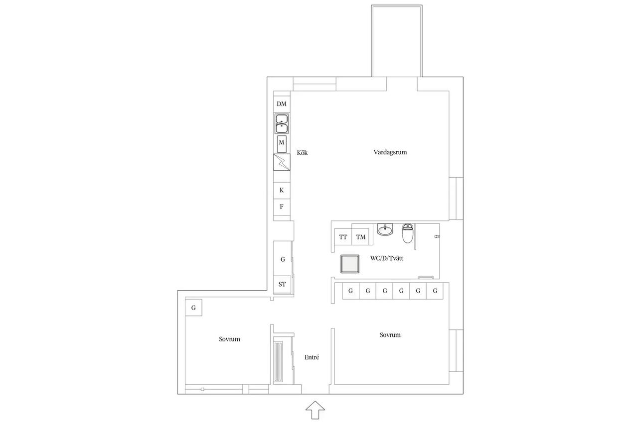 Floor plan for Bifrostgatan 48E