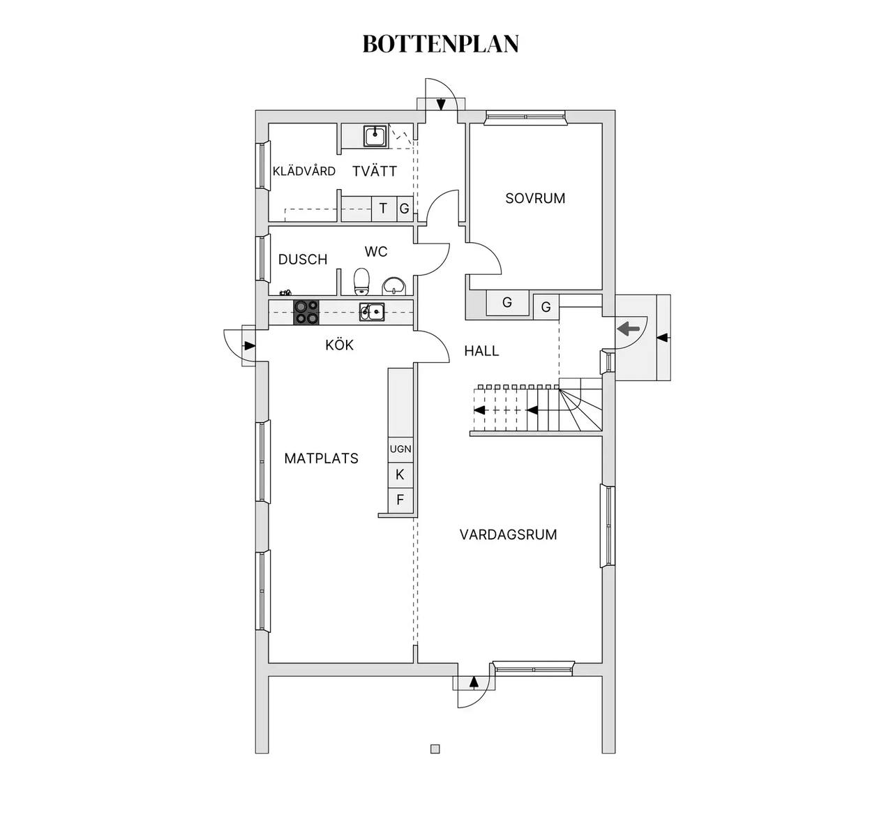 Floor plan for Runhällsgatan 10