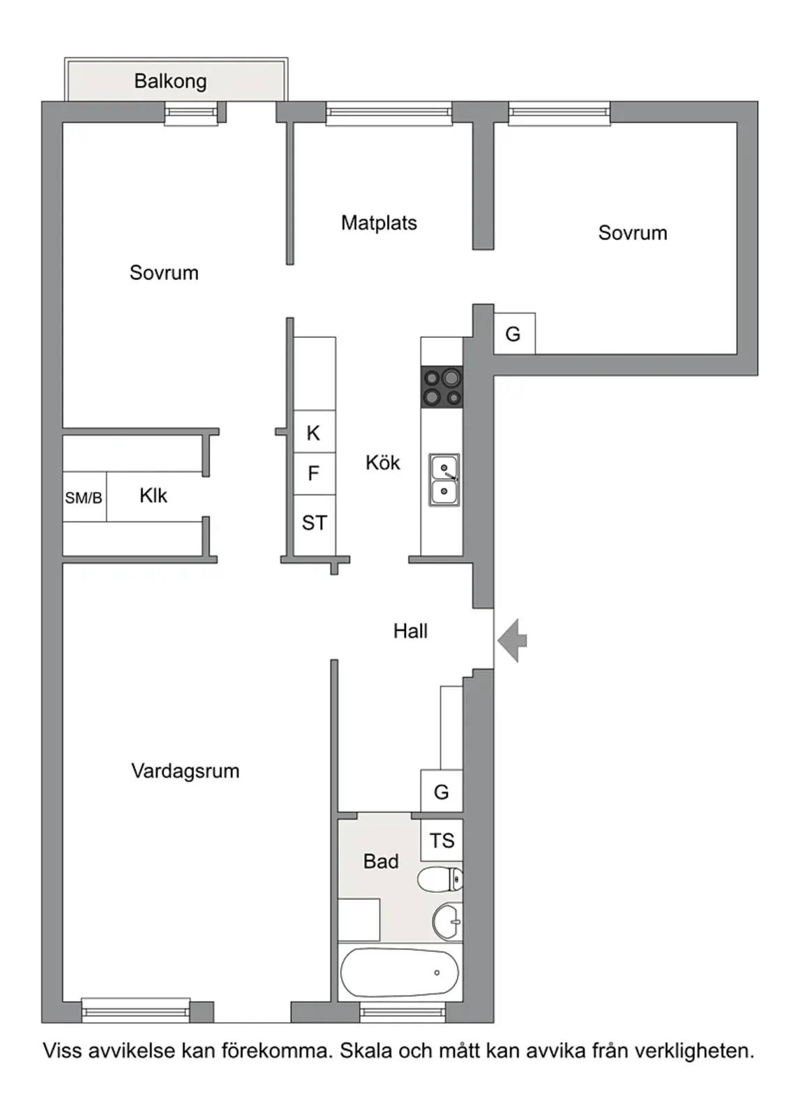Floor plan for Narviksgatan 13