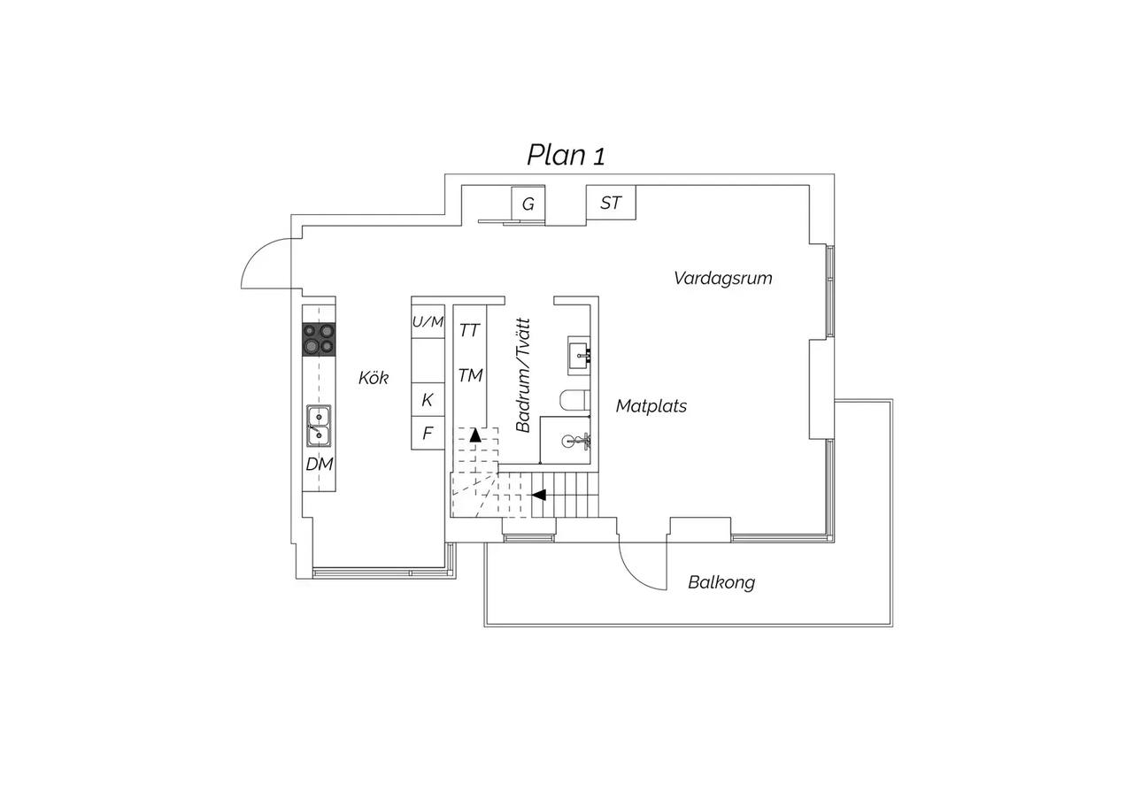 Floor plan for Limhamns Stationsväg 20