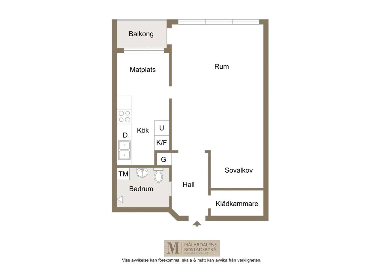 Floor plan for Östra Storgatan 2B