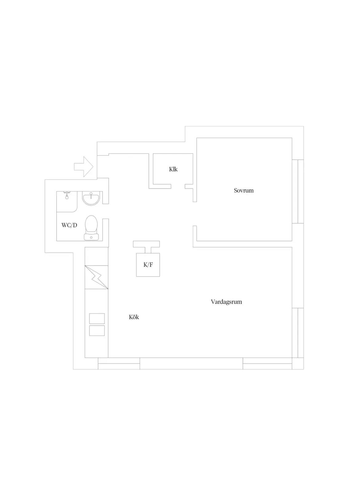 Floor plan for Roslins väg 12A