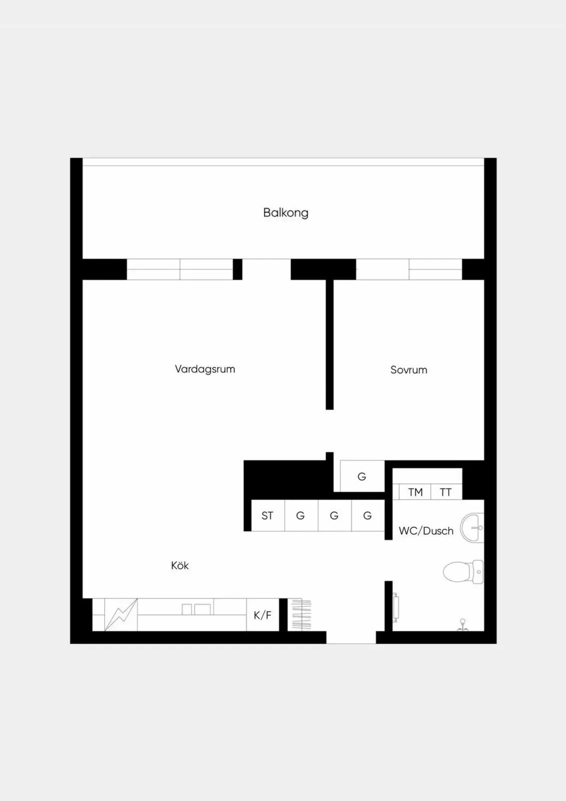 Planritning för Slottsgatan 44A