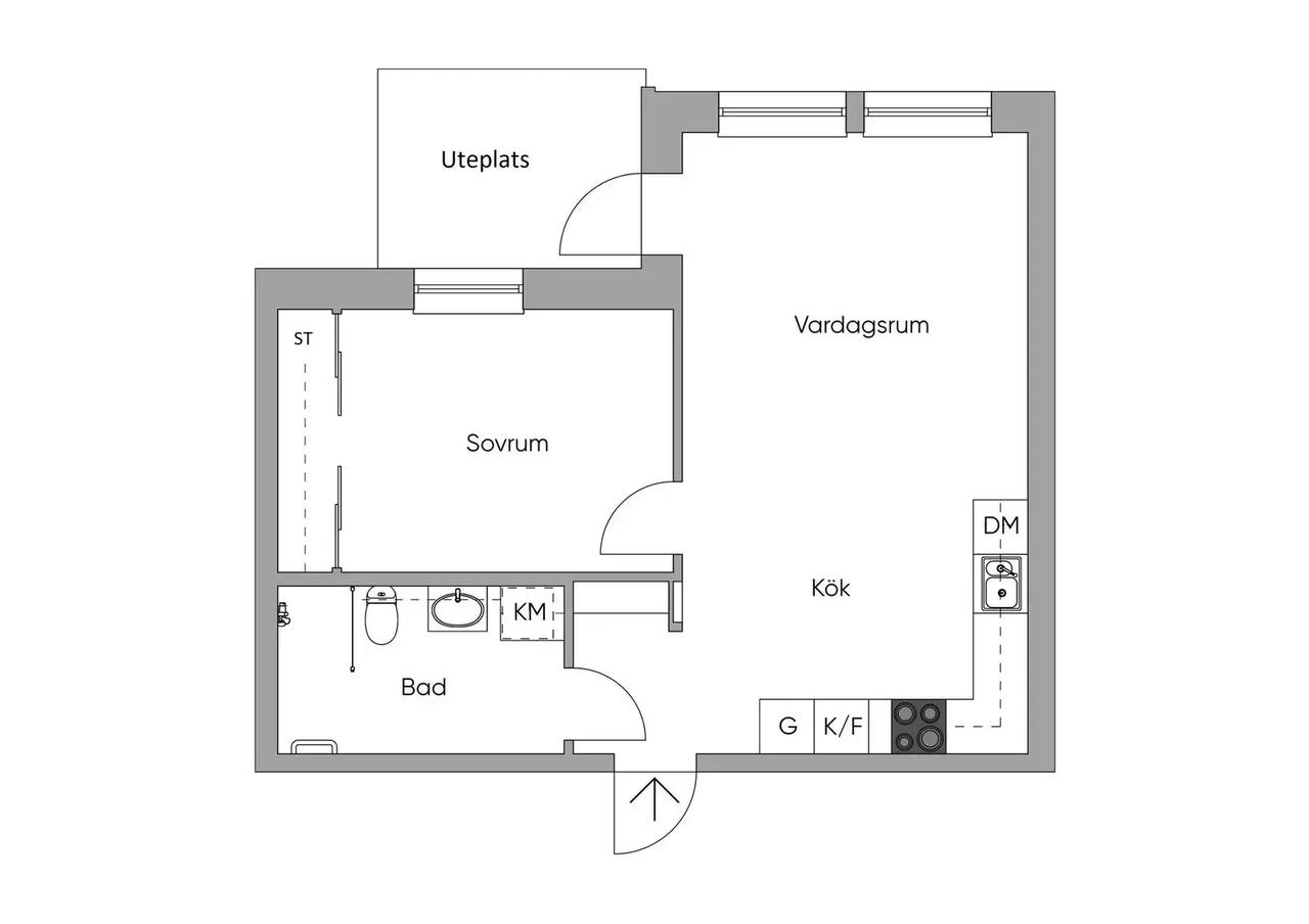 Floor plan for Skånegatan 60