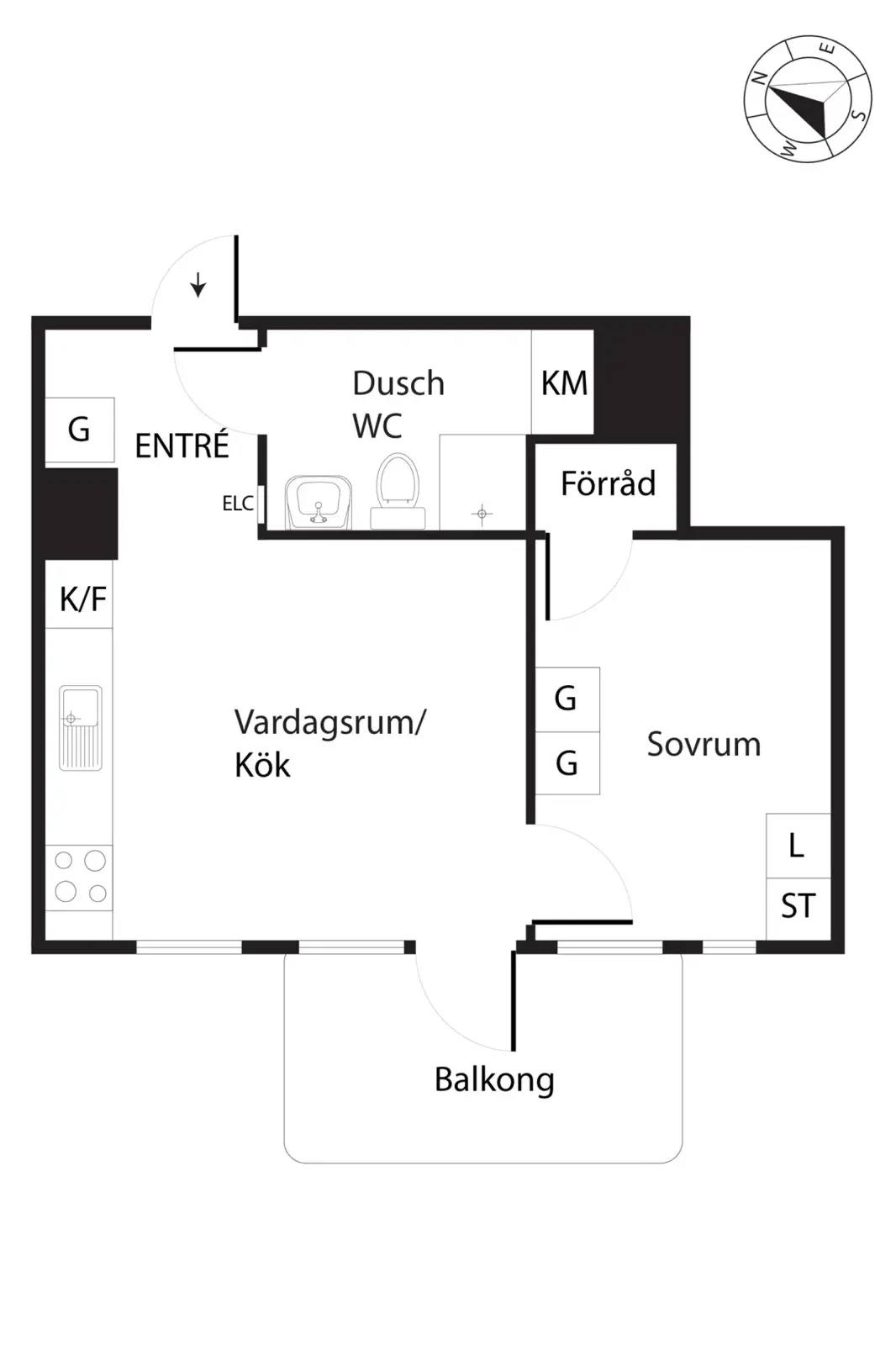 Floor plan for Källvretsslingan 13A