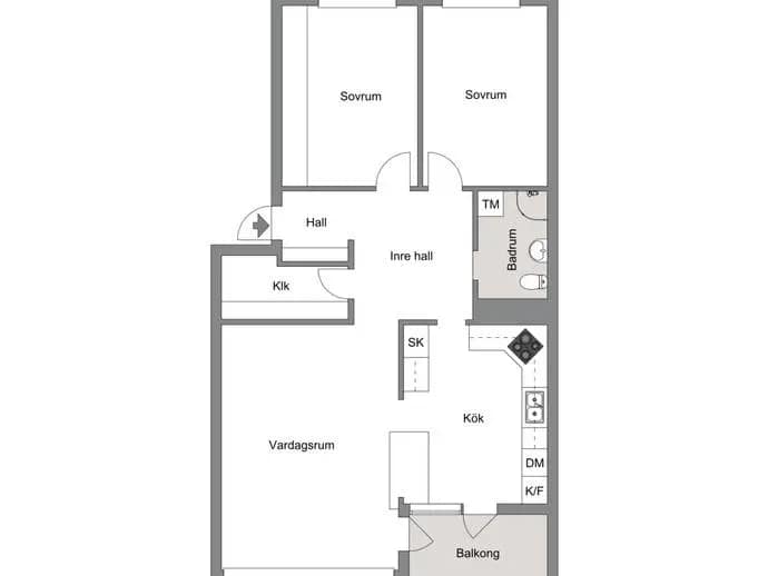 Floor plan for Vesslevägen 20