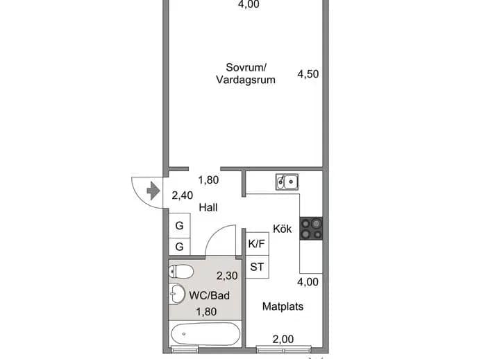 Floor plan for Repslagaregatan 1C